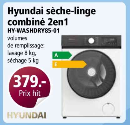 Hyundai sèche-linge combiné 2en1