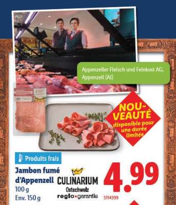 Jambon fumé d'Appenzell