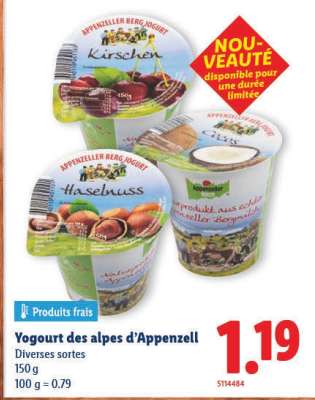 Yogourt des alpes d’Appenzell