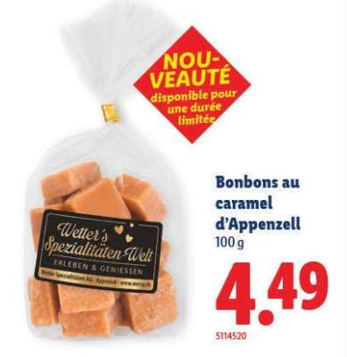 Bonbons au caramel d’Appenzell