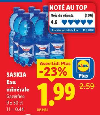 SASKIA Eau minérale