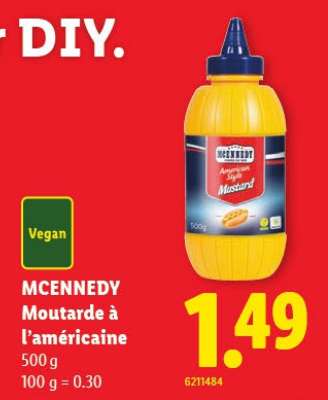 MCENNEDY Moutarde à l’américaine