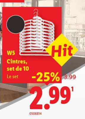 W5 Cintres, set de 10