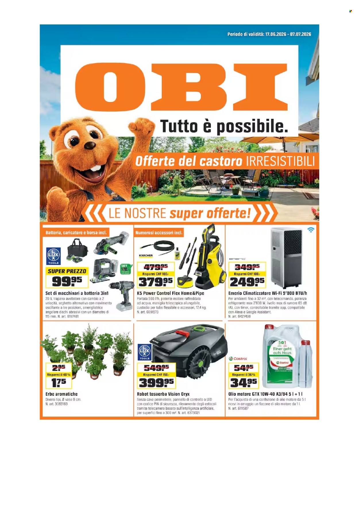 Catalogue OBI - 17.6.2026 - 7.7.2026. Page 1. Page 1