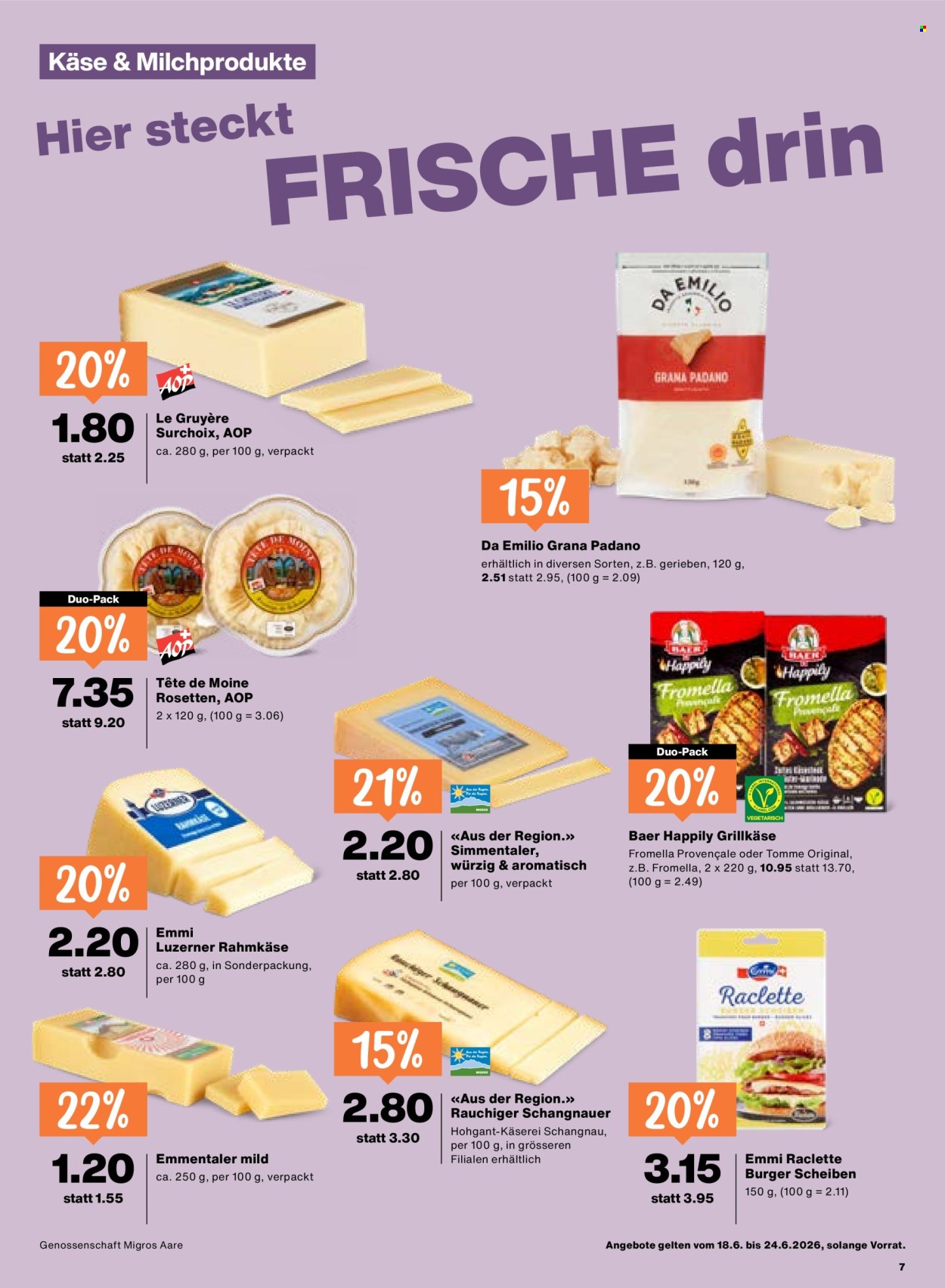 Catalogue Migros - 18.6.2026 - 24.6.2026. Page 7. Page 7