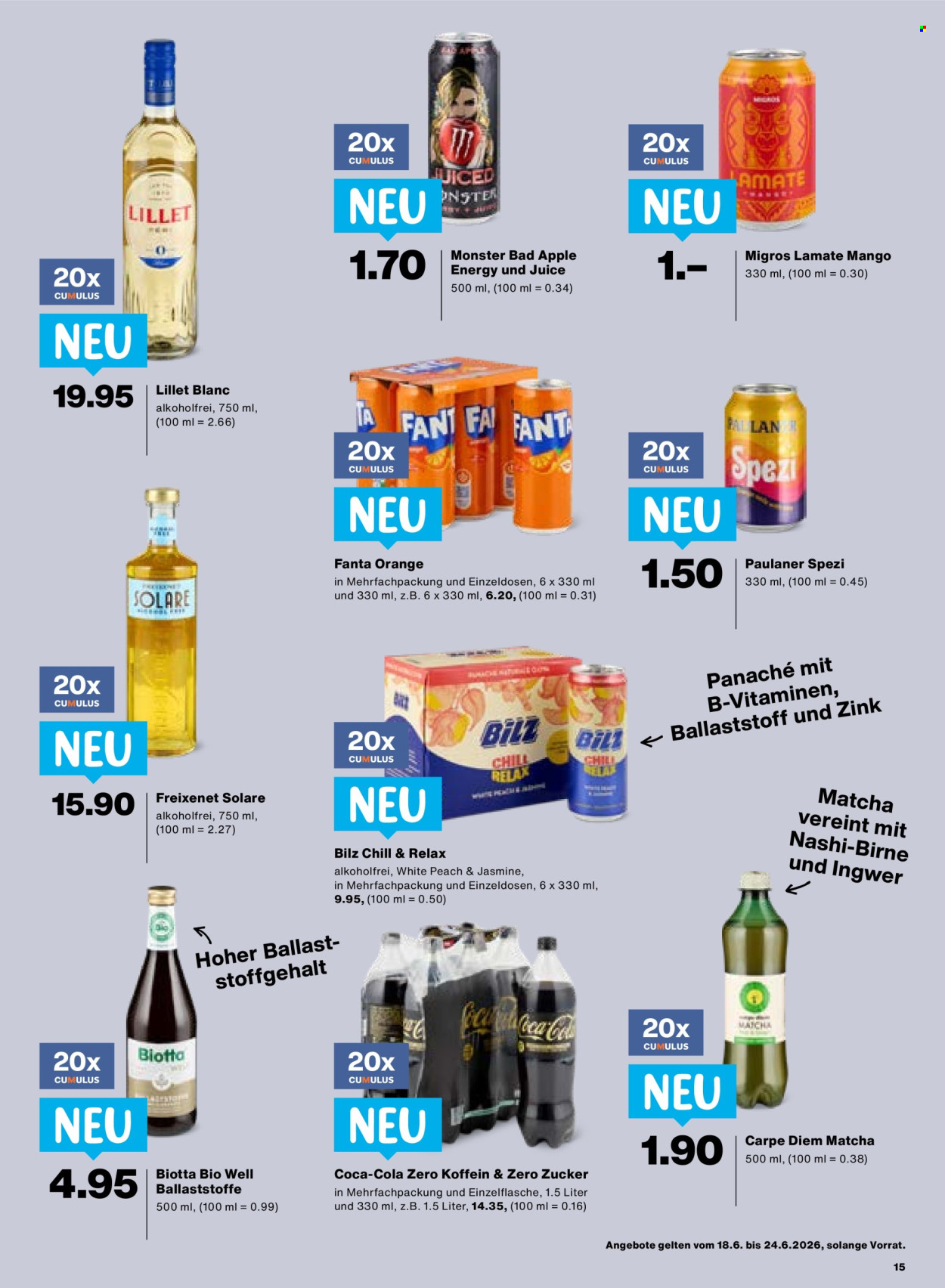 Catalogue Migros - 18.6.2026 - 24.6.2026. Page 15. Page 15