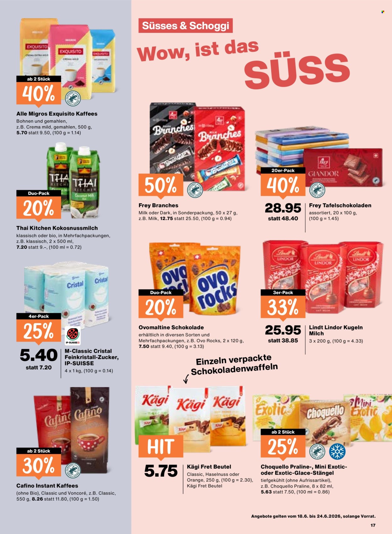 Catalogue Migros - 18.6.2026 - 24.6.2026. Page 17. Page 17