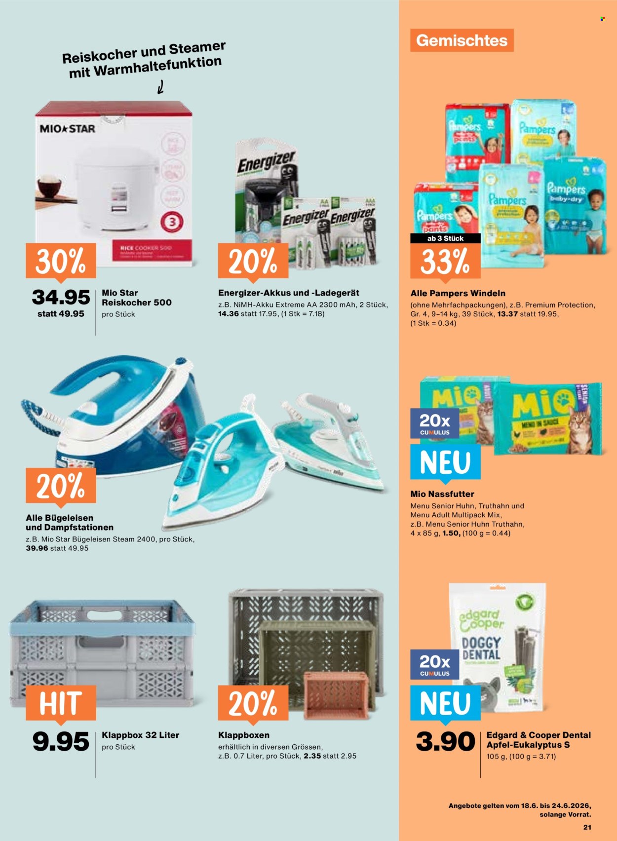 Catalogue Migros - 18.6.2026 - 24.6.2026. Page 21. Page 21