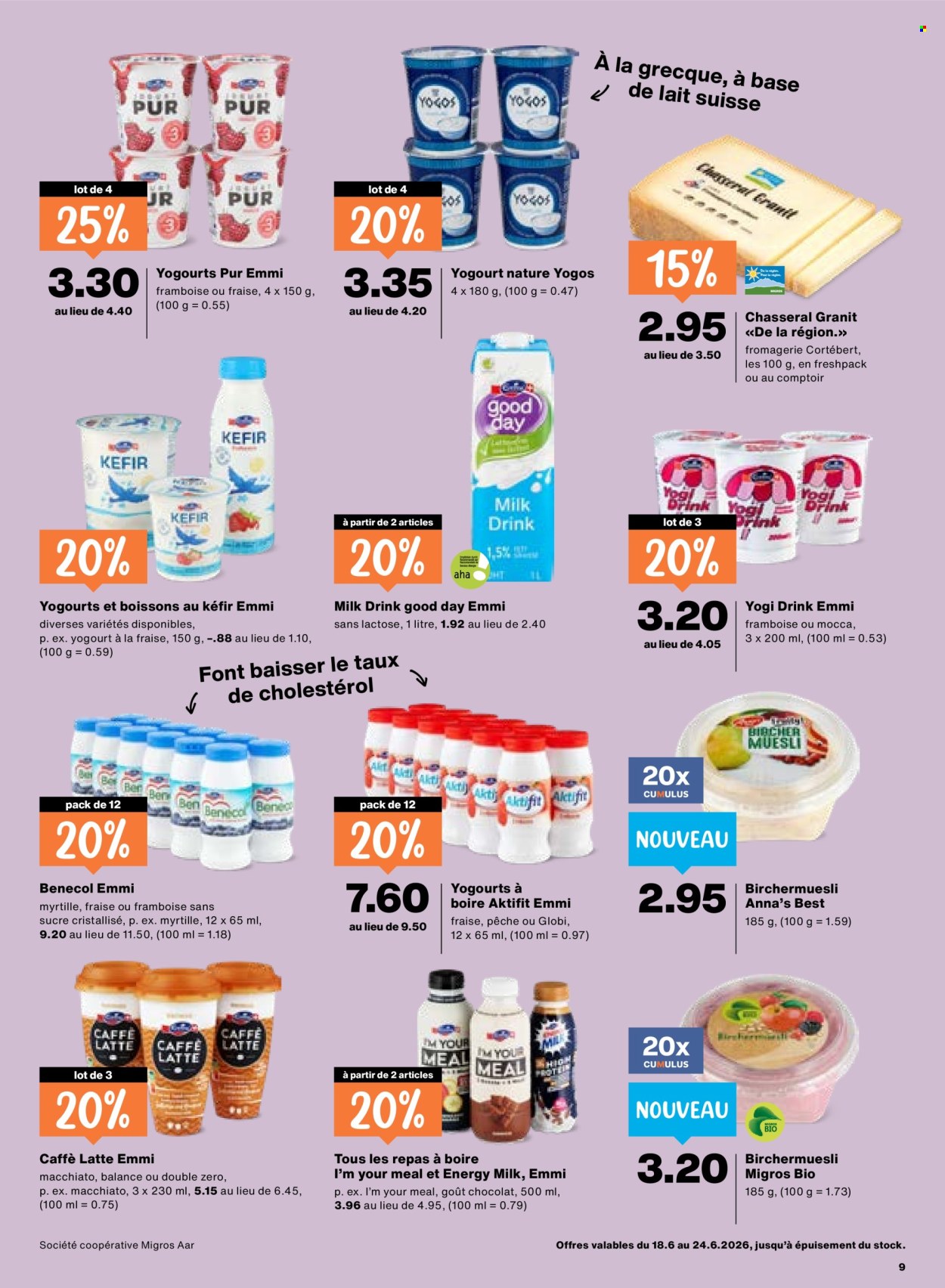 Catalogue Migros - 18.6.2026 - 24.6.2026. Page 9. Page 9