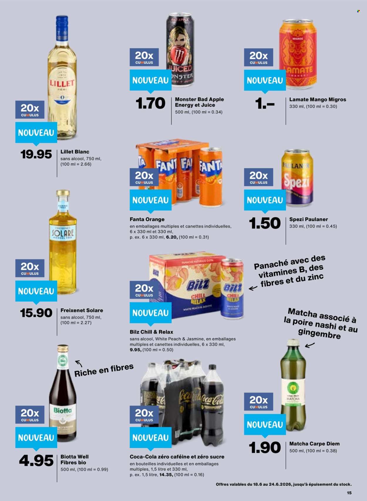 Catalogue Migros - 18.6.2026 - 24.6.2026. Page 15. Page 15