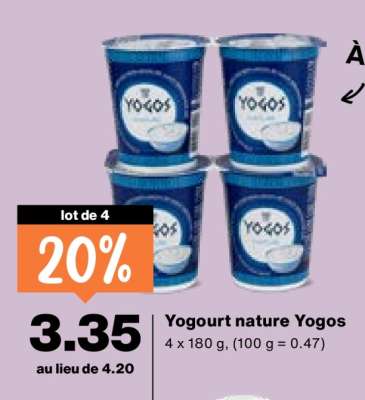 Yogourt nature Yogos