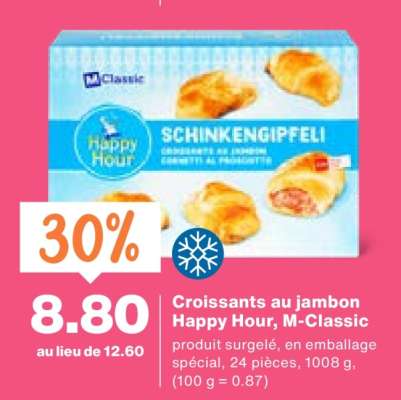 Croissants au jambon Happy Hour, M-Classic