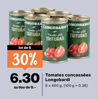 Tomates concassées Longobardi
