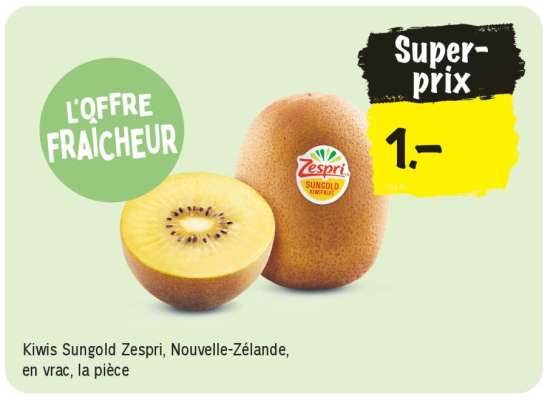 Kiwis Sungold Zespri