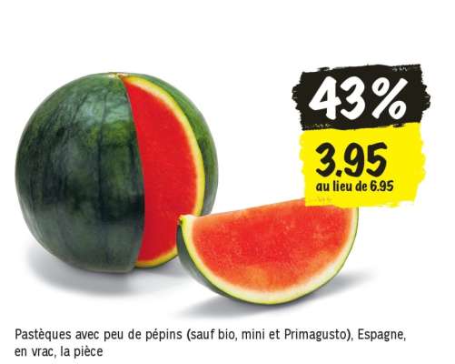 Pastèques avec peu de pépins