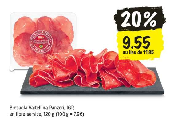 Bresaola Valtellina Panzeri, IGP