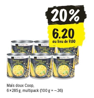 Maïs doux Coop
