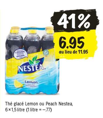 Thé glacé Lemon ou Peach Nestea
