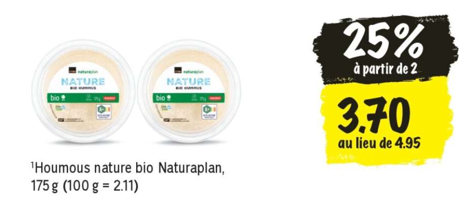 Houmous nature bio Naturaplan