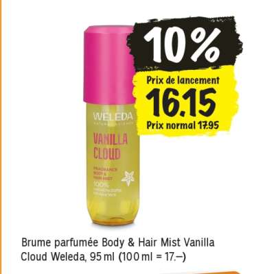 Brume parfumée Body & Hair Mist Vanilla Cloud Weleda