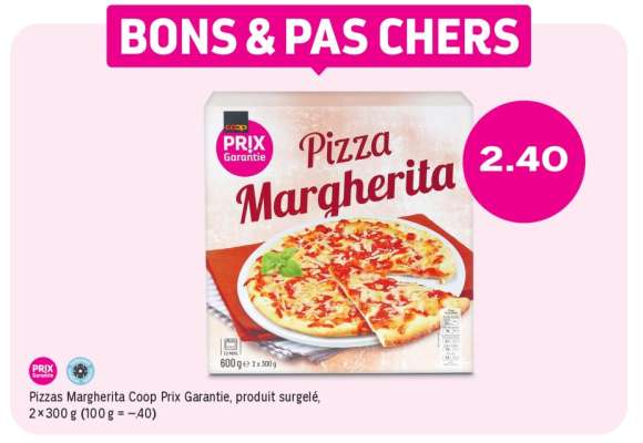 Pizzas Margherita Coop Prix Garantie