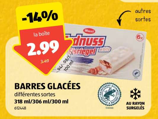 Barres glacées