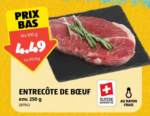 ENTRECÔTE DE BŒUF