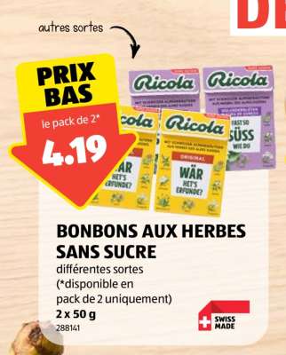 BONBONS AUX HERBES SANS SUCRE