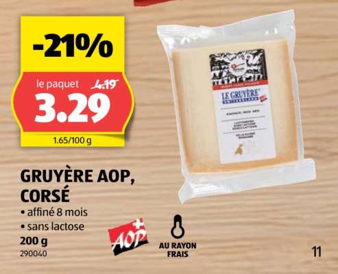 Gruyère AOP corsé