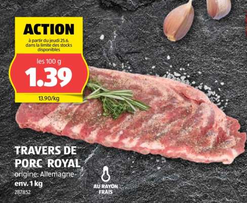 TRAVERS DE PORC ROYAL