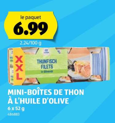 MINI-BOÎTES DE THON À L’HUILE D’OLIVE