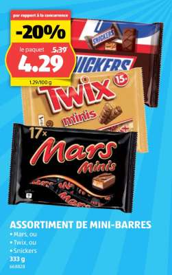 ASSORTIMENT DE MINI-BARRES
