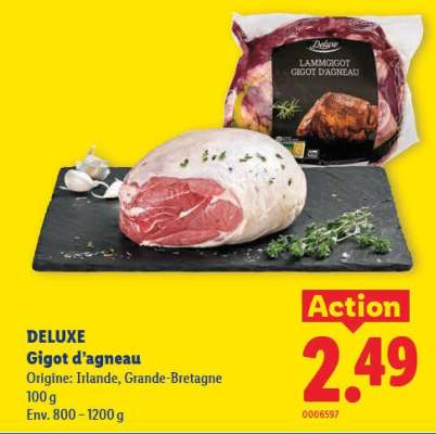 DELUXE Gigot d’agneau