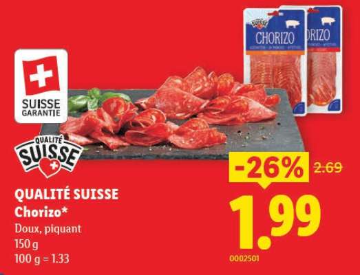 QUALITÉ SUISSE Chorizo