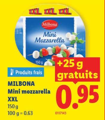 MILBONA Mini Mozzarella XXL