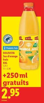 SOLEVITA Jus d'orange frais XXL