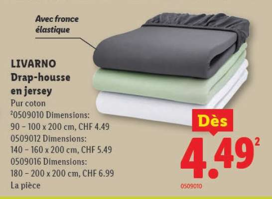 LIVARNO Drap-housse en jersey