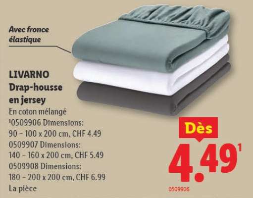 LIVARNO Drap-housse en jersey