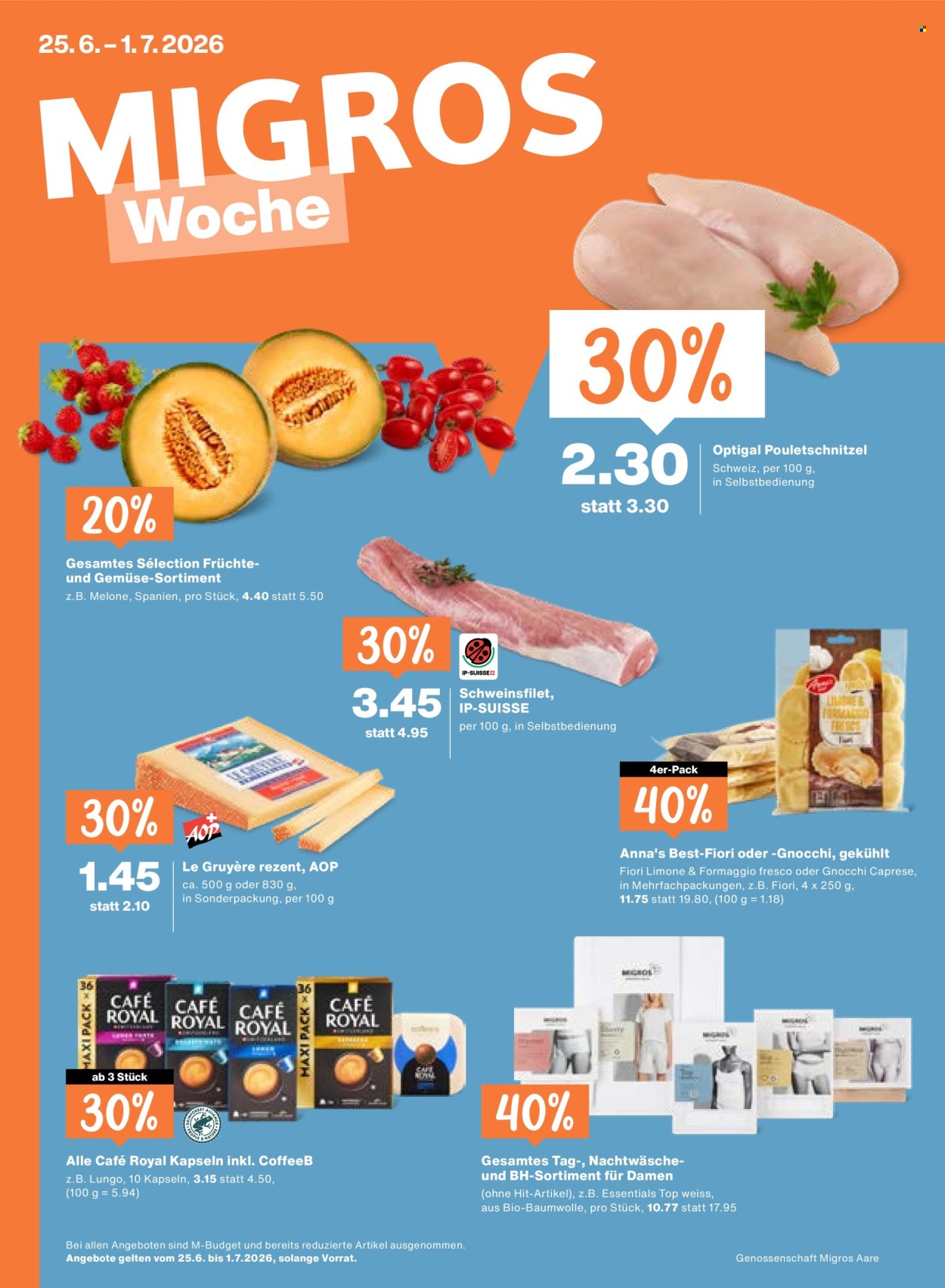 Catalogue Migros - 25.6.2026 - 1.7.2026. Page 1. Page 1