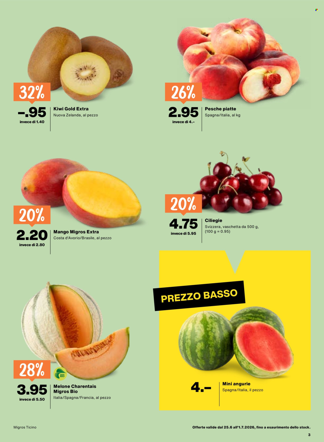 Catalogue Migros - 25.6.2026 - 1.7.2026. Page 3. Page 3