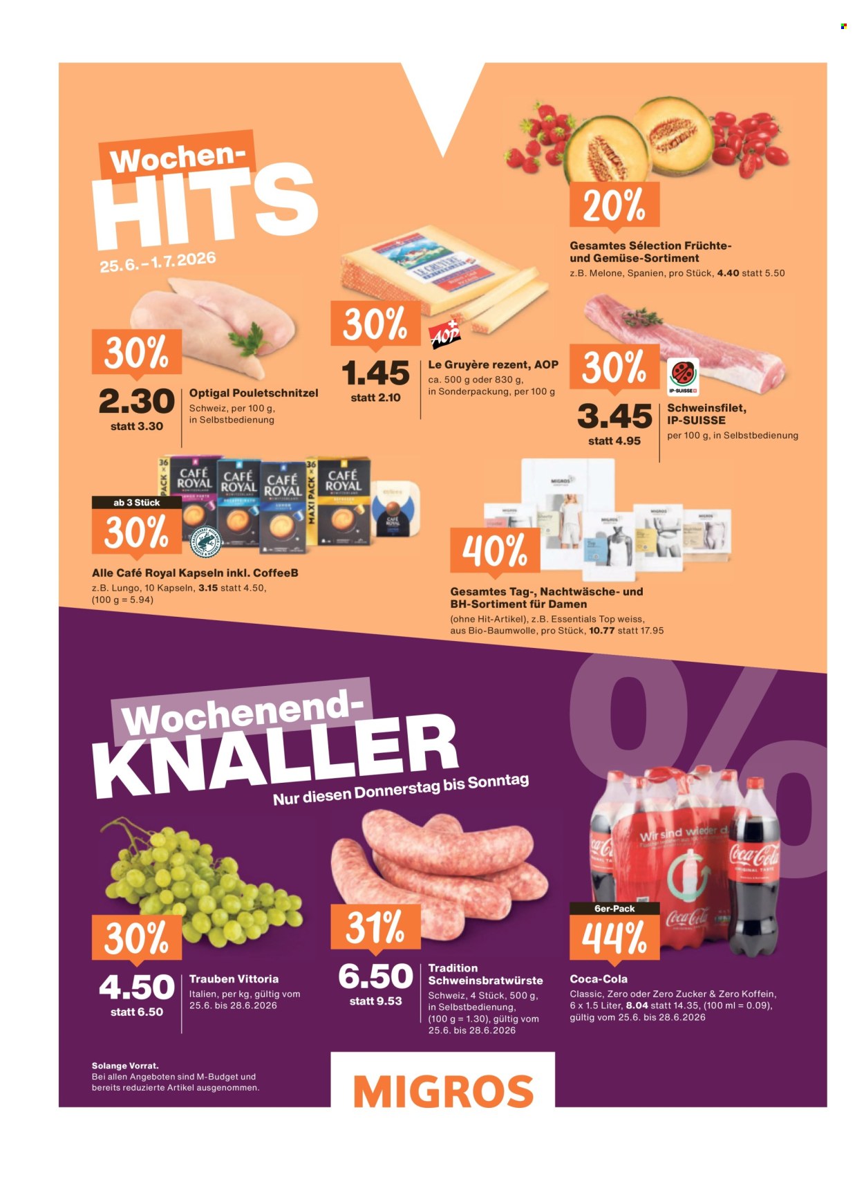 Catalogue Migros - 24.6.2026 - 1.7.2026. Page 56. Page 56