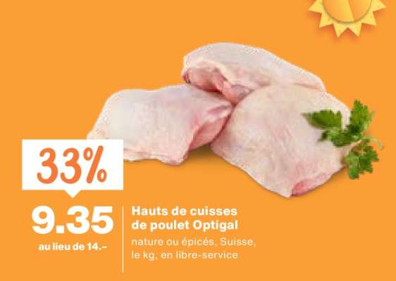 Hauts de cuisses de poulet Optigal