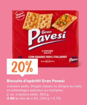 Biscuits d’apéritif Gran Pavesi