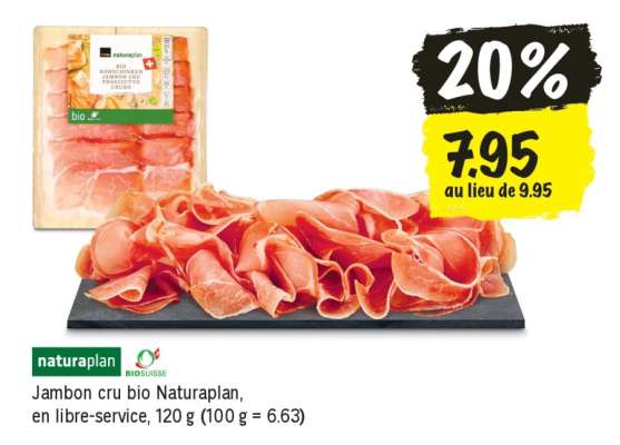Jambon cru bio Naturaplan