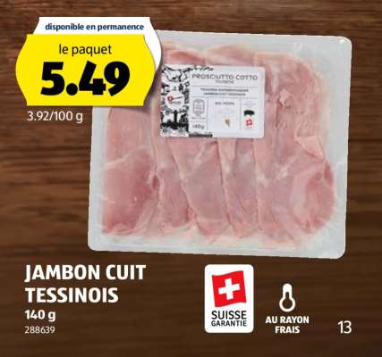 JAMBON CUIT TESSINOIS