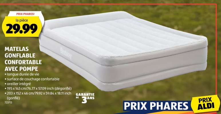 Matelas gonflable confortable avec pompe