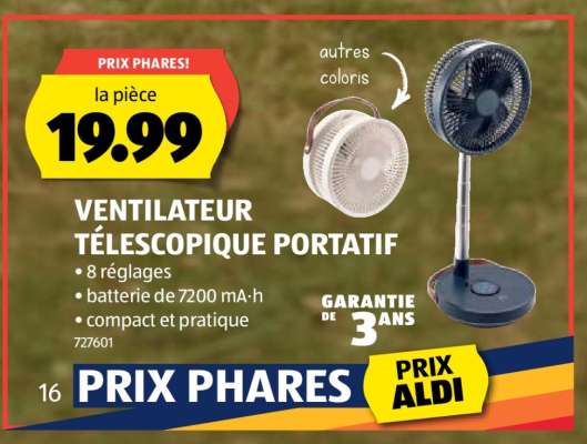 VENTILATEUR TÉLESCOPIQUE PORTATIF