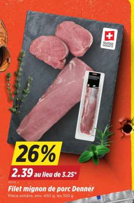 Filet mignon de porc Denner