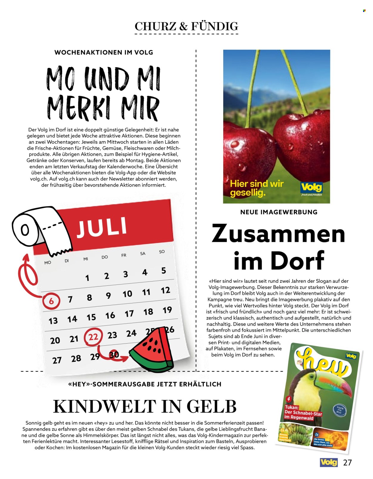 Catalogue Volg - 1.7.2026 - 31.7.2026. Page 27. Page 27