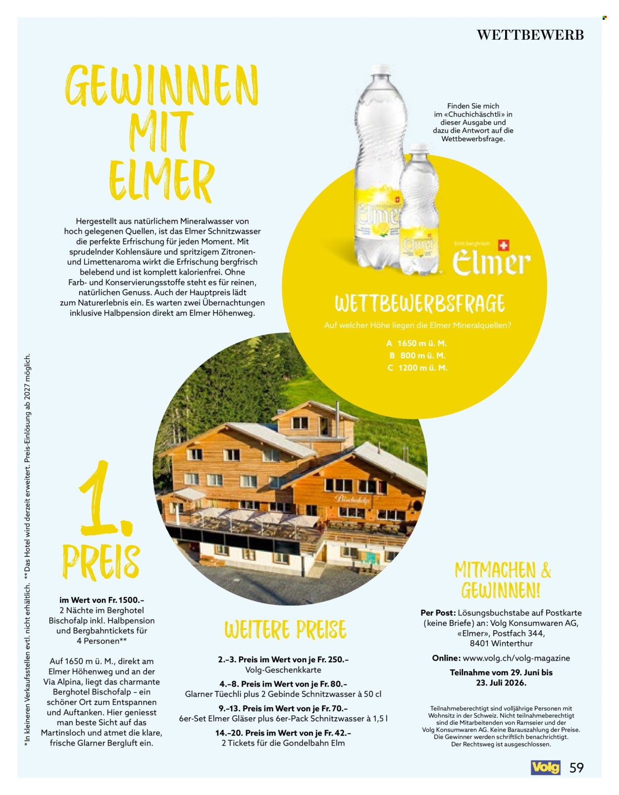 Catalogue Volg - 1.7.2026 - 31.7.2026. Page 59. Page 59